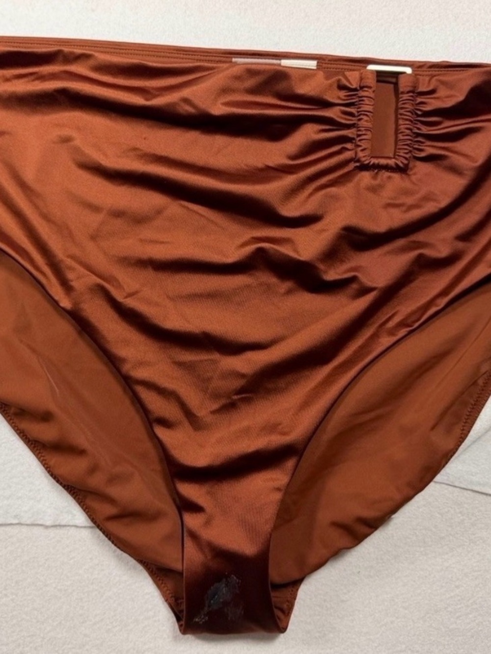 Calia Women’s Red Brown One-Piece Swimsuit - Classic Solid rectangle bottom